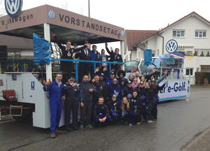 Mal wieder ein gelungener Motivwagen der Handballer vom TVB