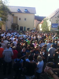 Viele Zuhörer beim Kerwespruch