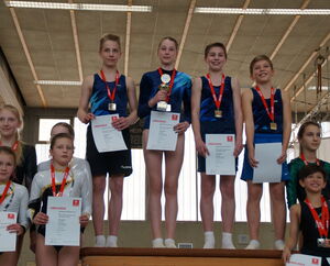 Hessenmeister mit der Mannschaft: Louis, Felicia, Lars Erik, Tim-Daniel