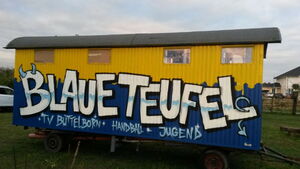 Der Klowagen der Handball-Jugend