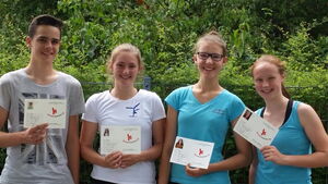 Luca Driller, Livia Beisser, Rieke Walter und Lea Müller
