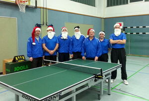 Ein Weihnachtsgruss von den Tischtennis-Spielern