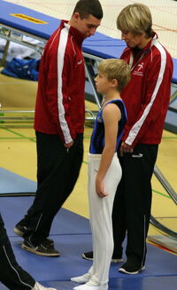 Volls konzentriert: Lars vor seiner Kürübung