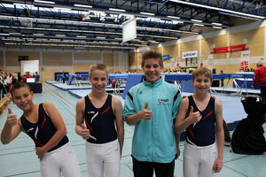 Gut druff, die Biddelberner Buwe: Jean-Luca Lista, Louis Behre, Luca Baitinger und Lars Erik Westermann